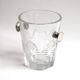 Crystal ice bucket and silver handles
