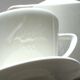Cafetière et filtre melitta blancs en céramique, années 60