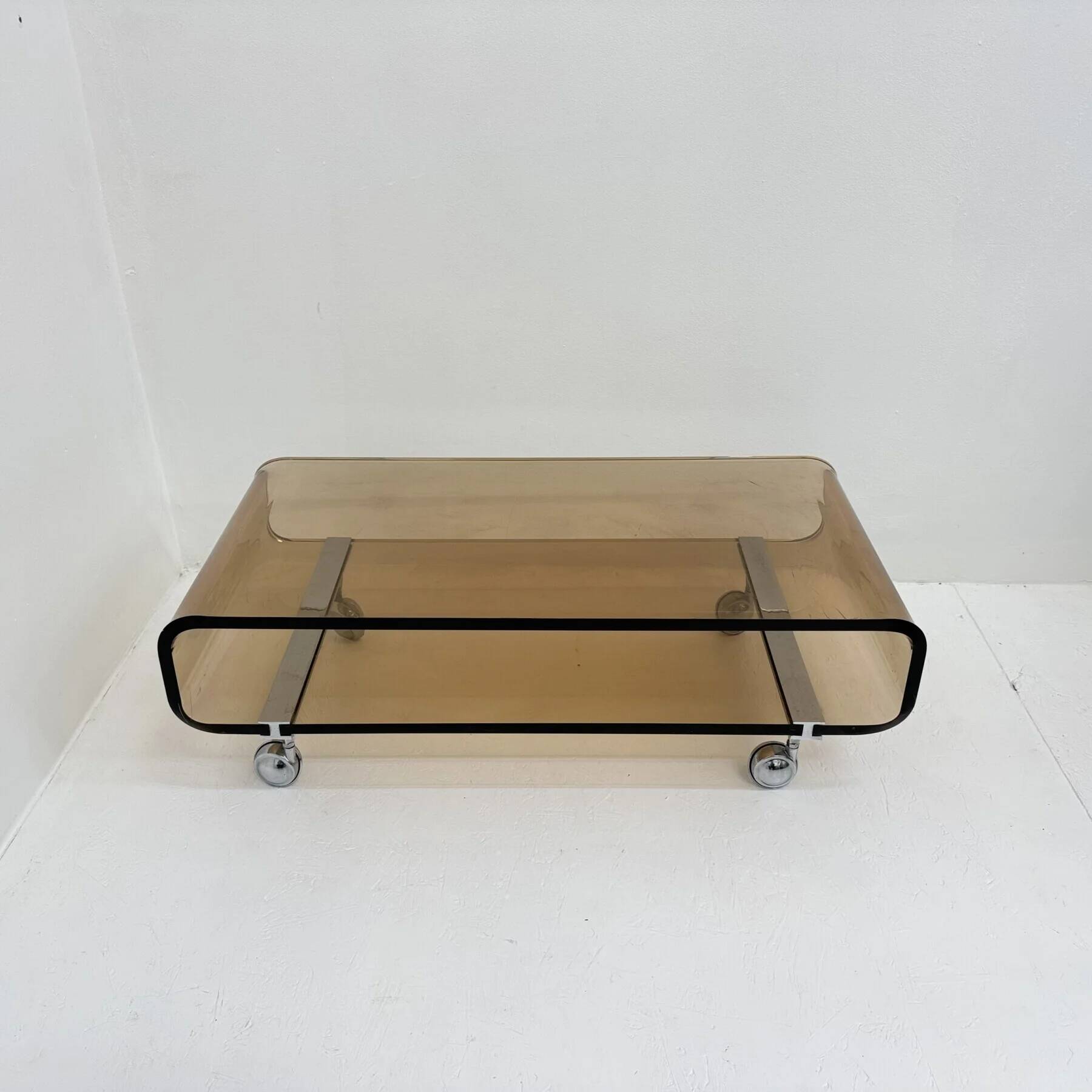 Mid-century plexiglas design coffee table by Michel Dumas for Roche Bobois, 1972