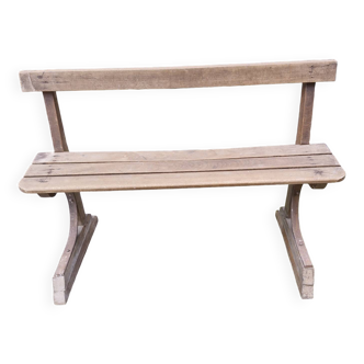 Banc ancien en bois, France XIXème