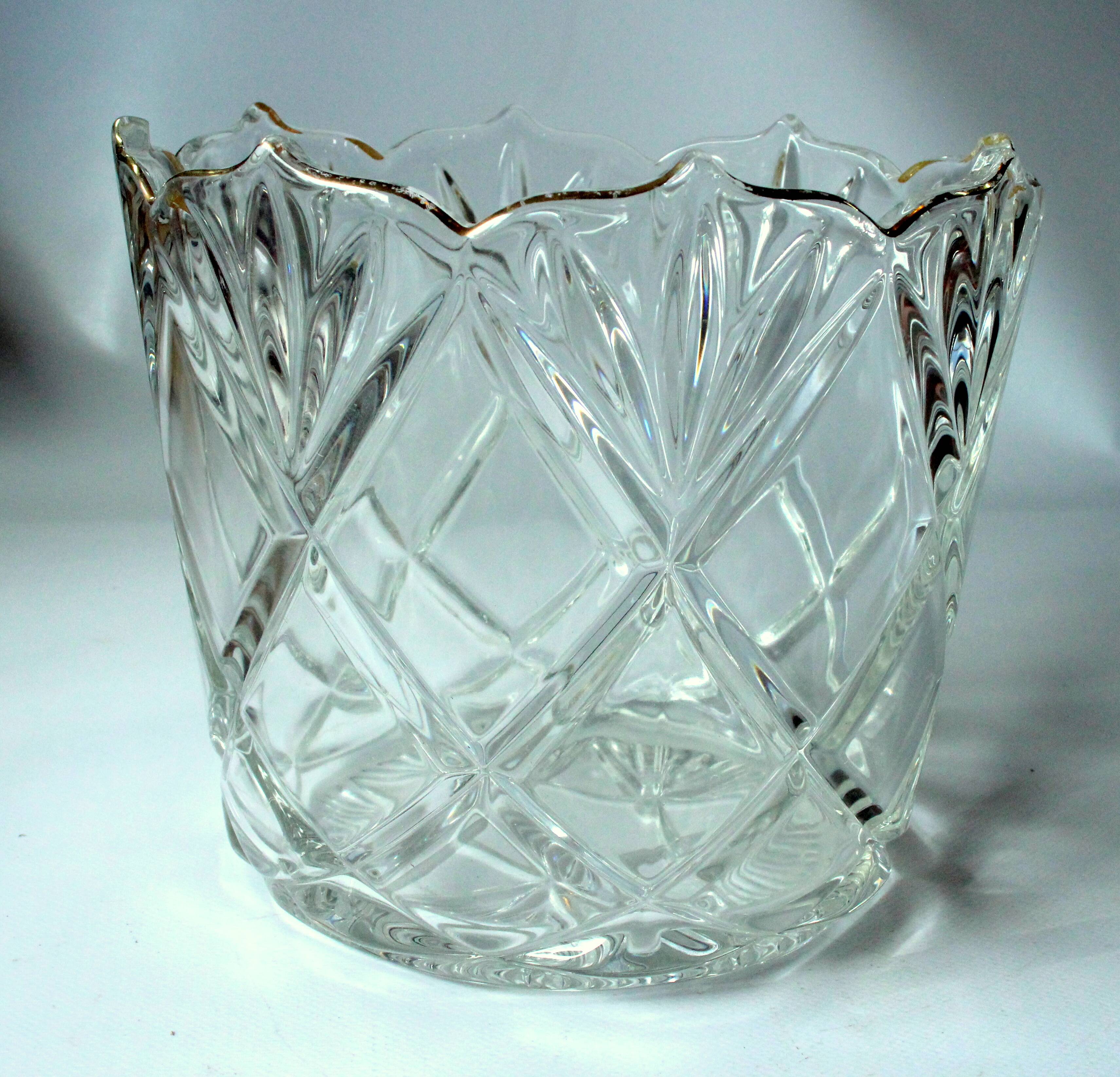 Ice bucket from the 1930s - made of heavy lead crystal glass