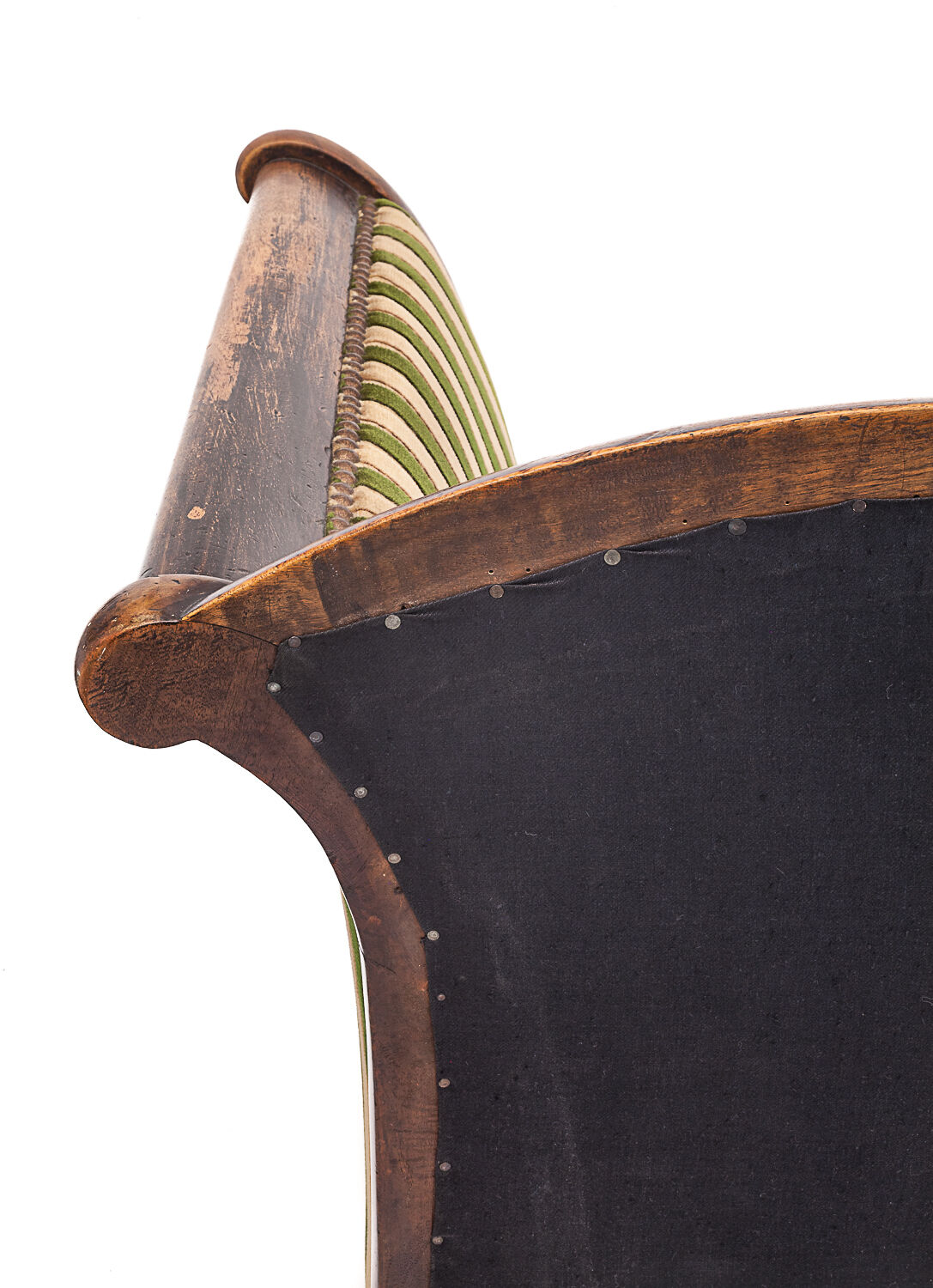 Vintage Récamier sofa in velvet, 1920