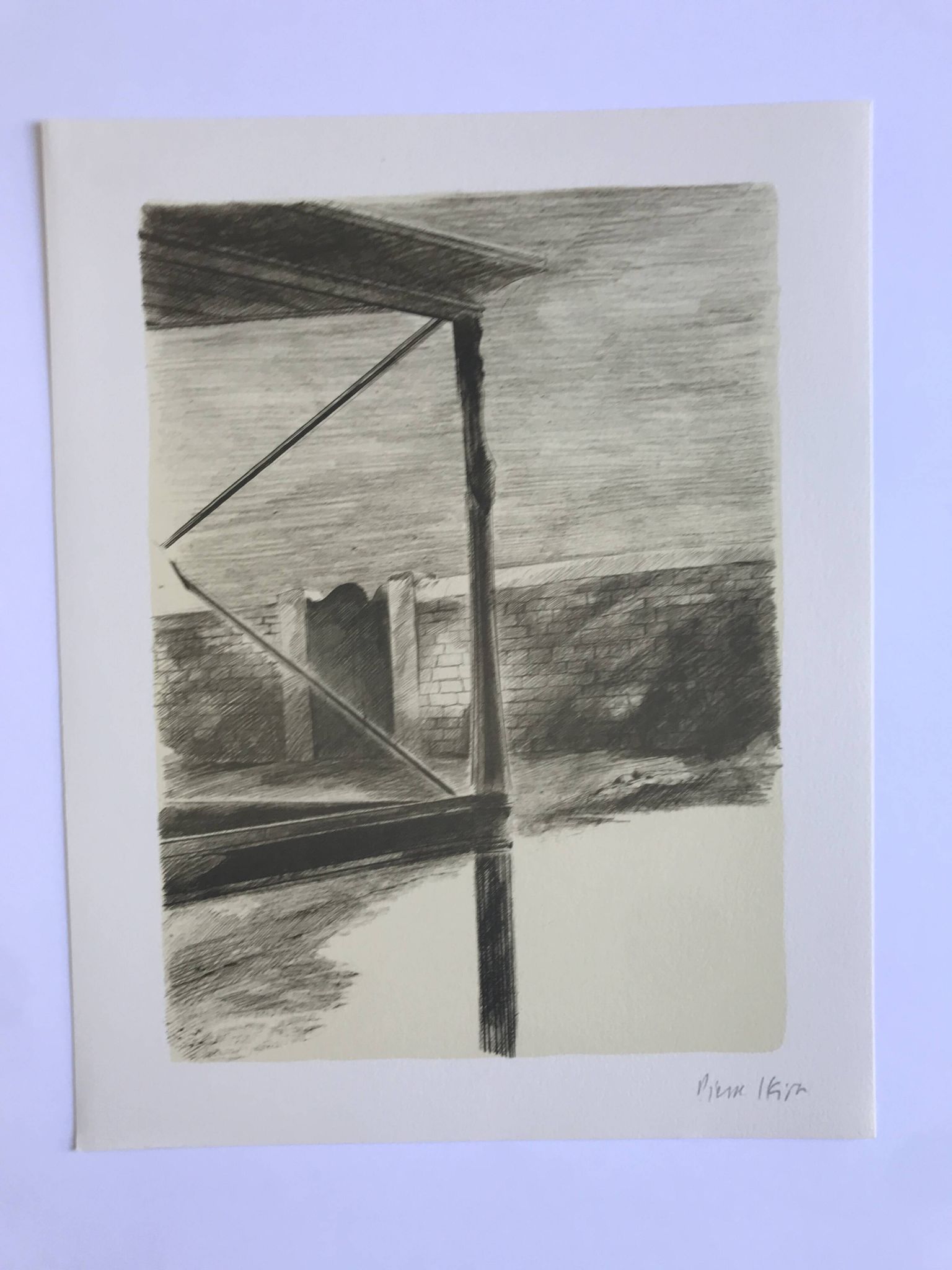 Pierre skira, docks, 1978. lithographie originale signée au crayon