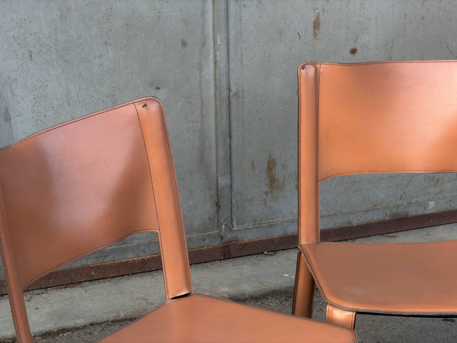 Série de 4 chaises Willy Rizzo Cidue 1970