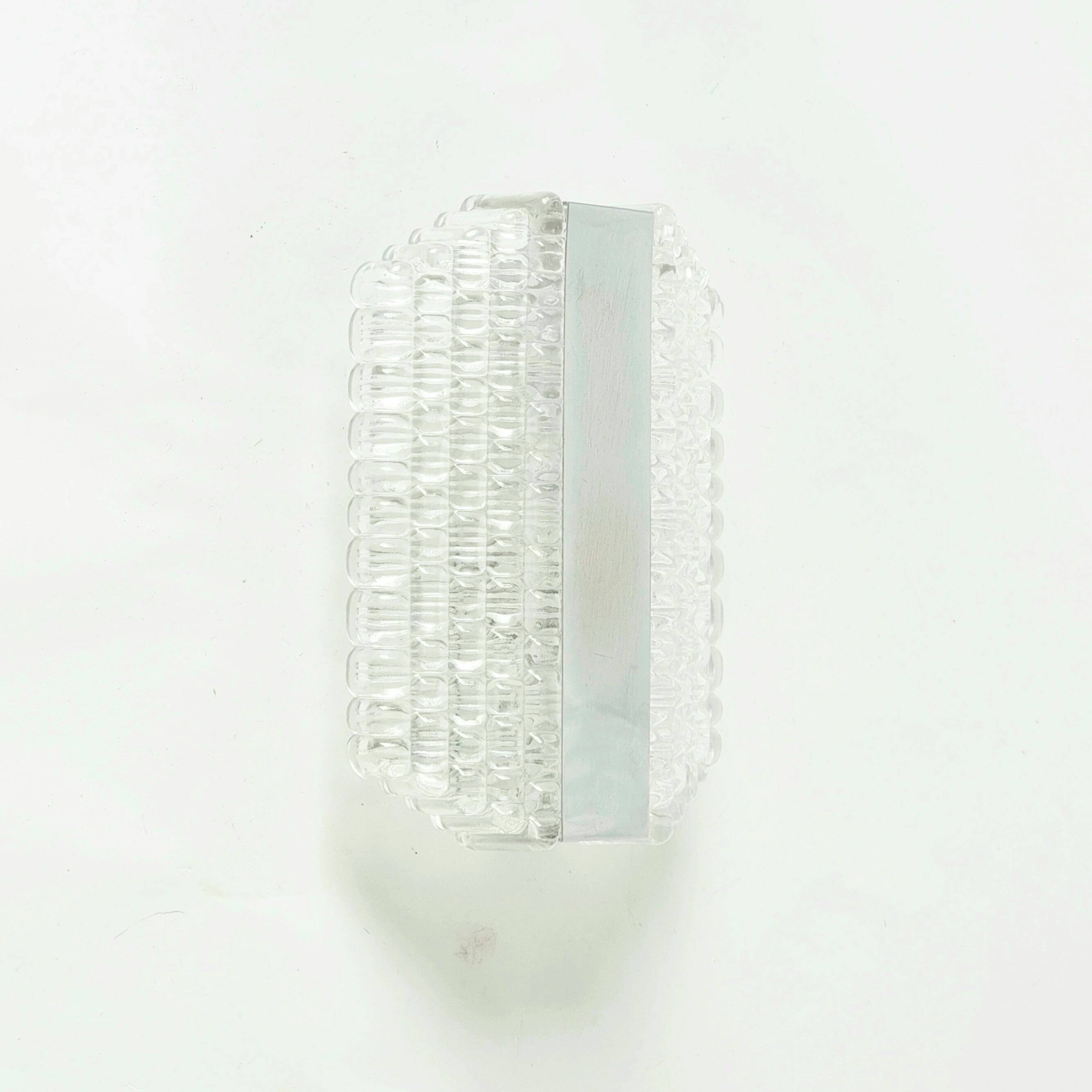 Pair of Mid-Century Glass & Chrome Wall Lamps from Kaiser, Germany, 1960s