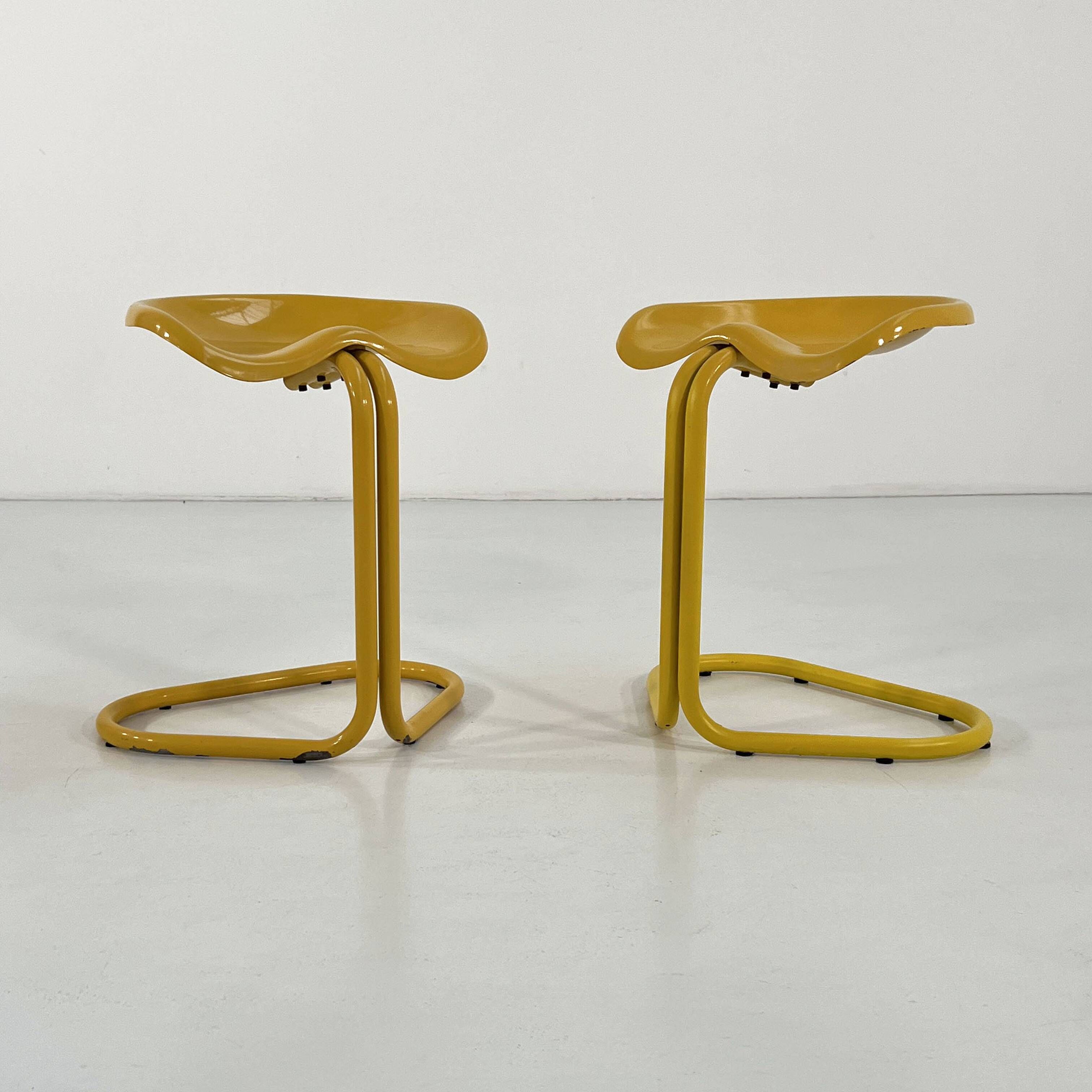 Yellow Tractor Stool by Rodney Kinsman for Bieffeplast, 1970