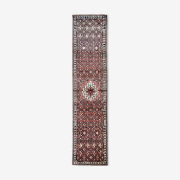 Persian runner rug, handmade oriental wool rug- 70x293cm