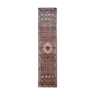 Persian runner rug, handmade oriental wool rug- 70x293cm