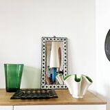 Ceramic and wrought iron mirror 1950