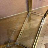 Silver and gold metal shelf, from the 80s.