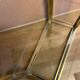 Silver and gold metal shelf, from the 80s.