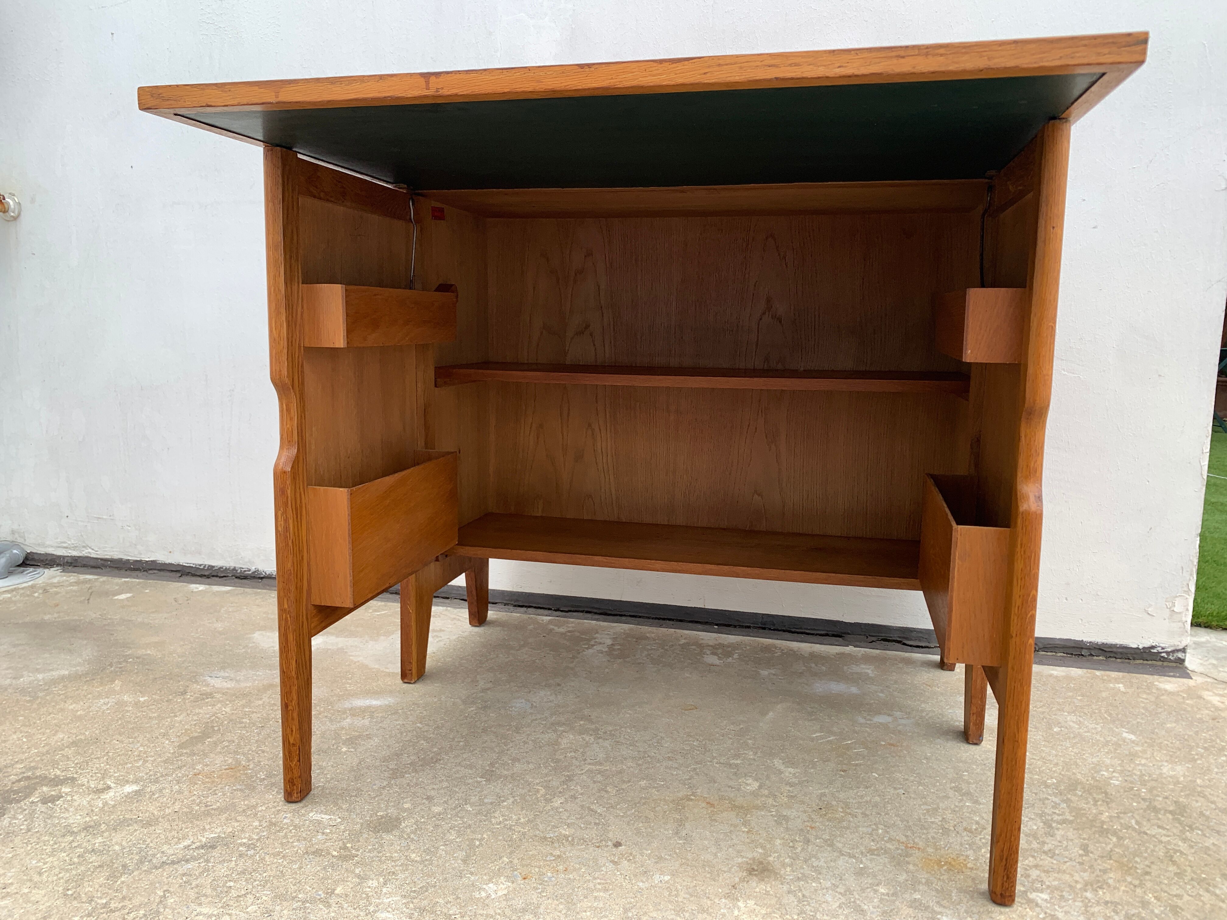 Wooden office or secretary Raclem, 1950