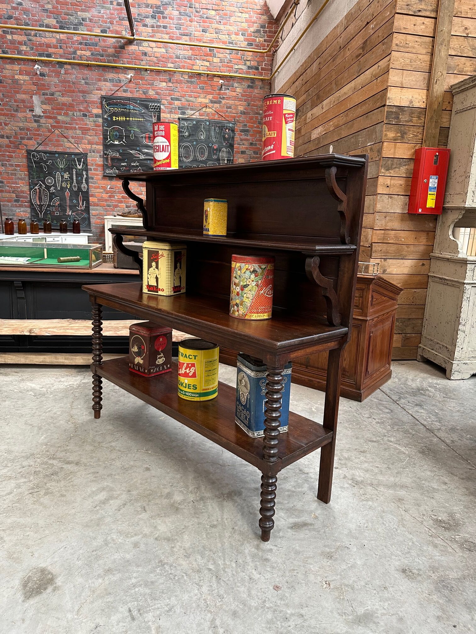 Late nineteenth century oak shop furniture
