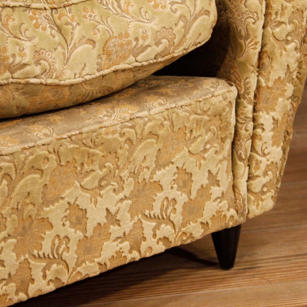 Pair of design armchairs in velvet from the 50s