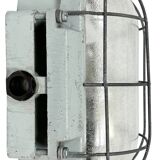 Industrial Cast Aluminium Wall Light with Frosted Glass from Elektrosvit, 1970s