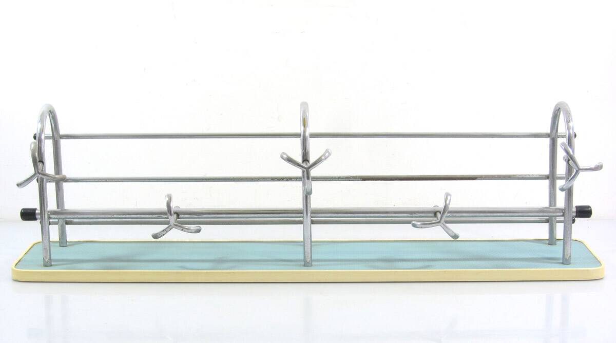 Porte-manteau vintage bleu des années 50