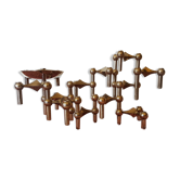 Ensemble bougeoirs en chrome  Nagel 1970