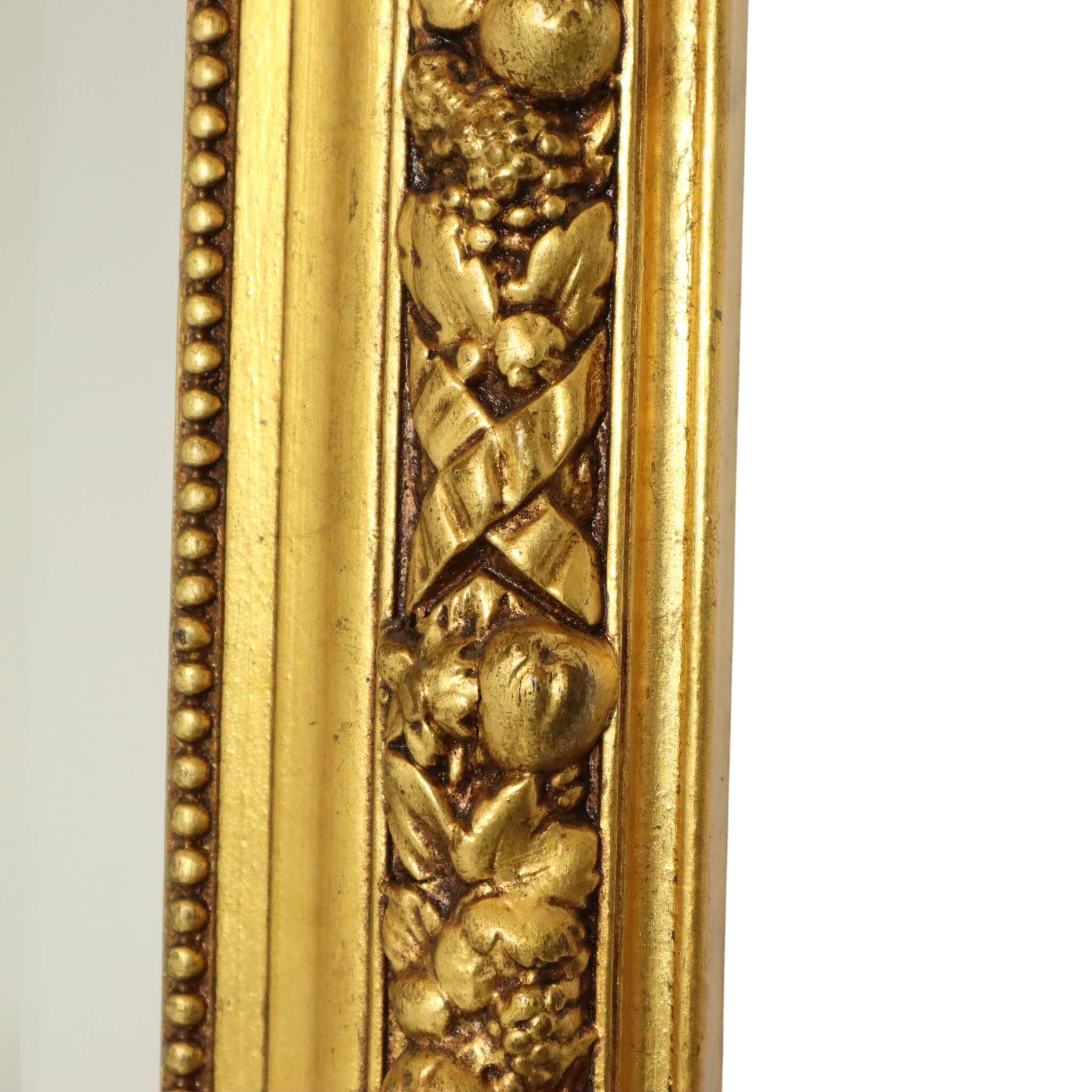 Miroir biseauté doré français antique XL
