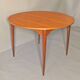 Italian circular teak extendable dining table, 1960s