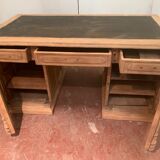 Double-sided desk Solid oak coffered desk XIX century
