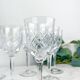 6 vintage cut crystal water glasses – Lorraine Lemberg Glassworks with original label (1950s–1970s)