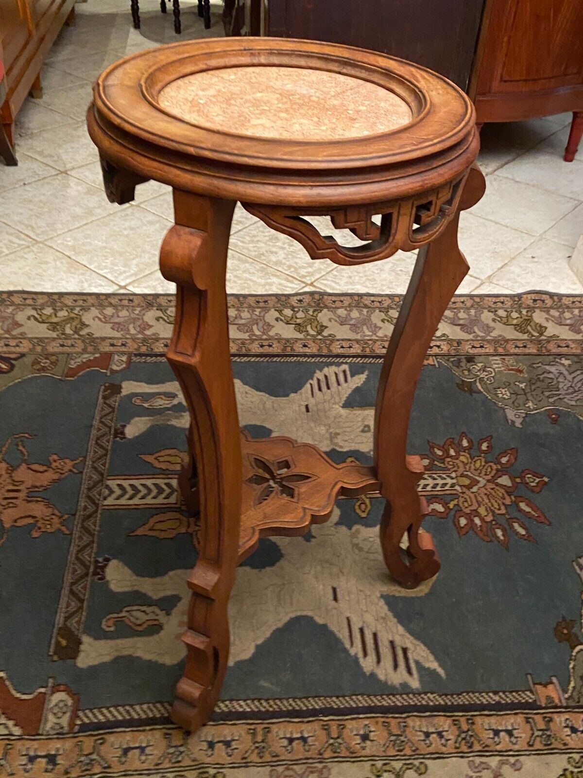 Selette pot holder late nineteenth early twentieth in solid beech style China Far East