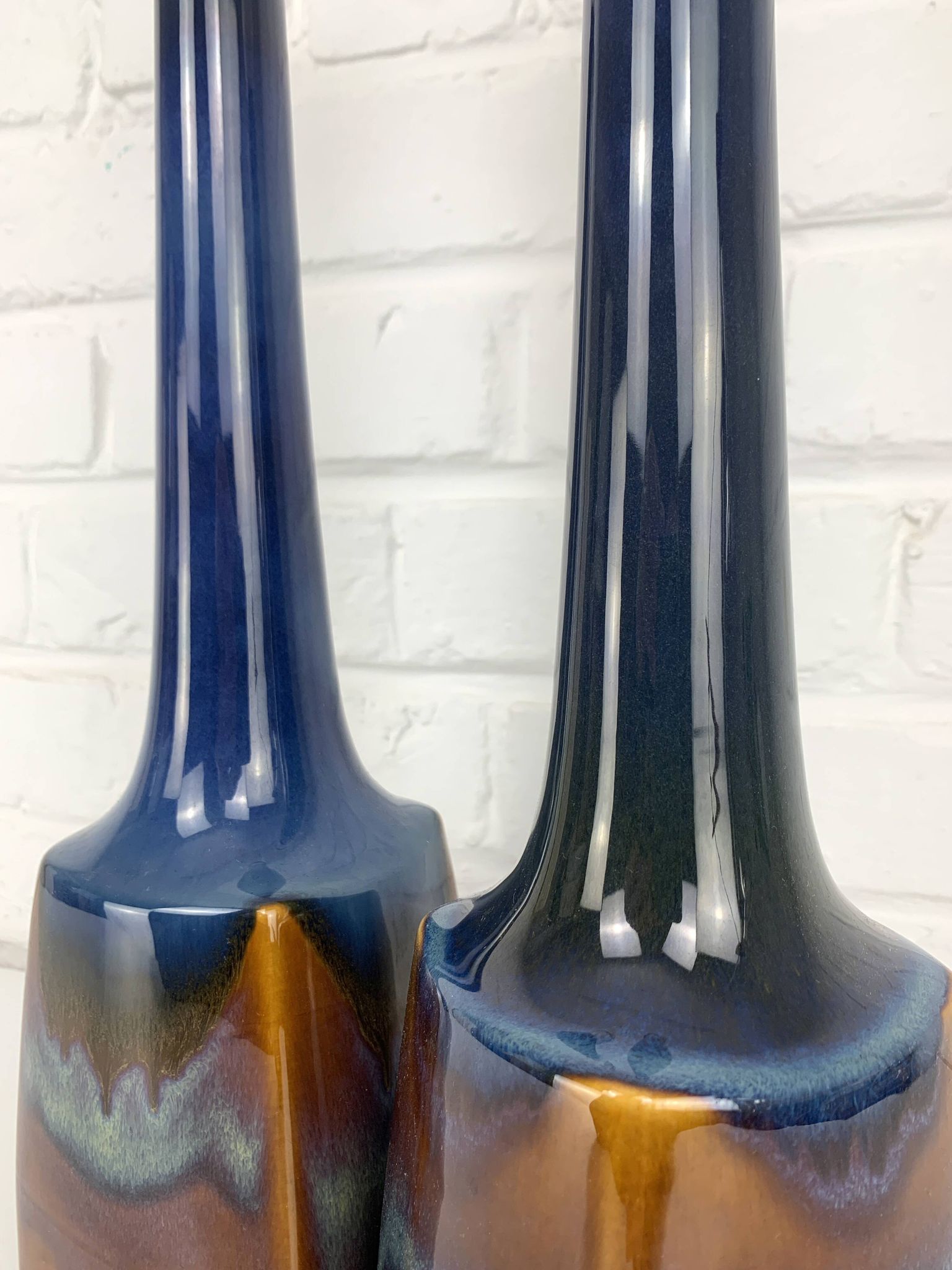Pair of Scandinavian ceramic table lamps, Søholm Stentøj, Denmark, 1960