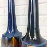 Pair of Scandinavian ceramic table lamps, Søholm Stentøj, Denmark, 1960