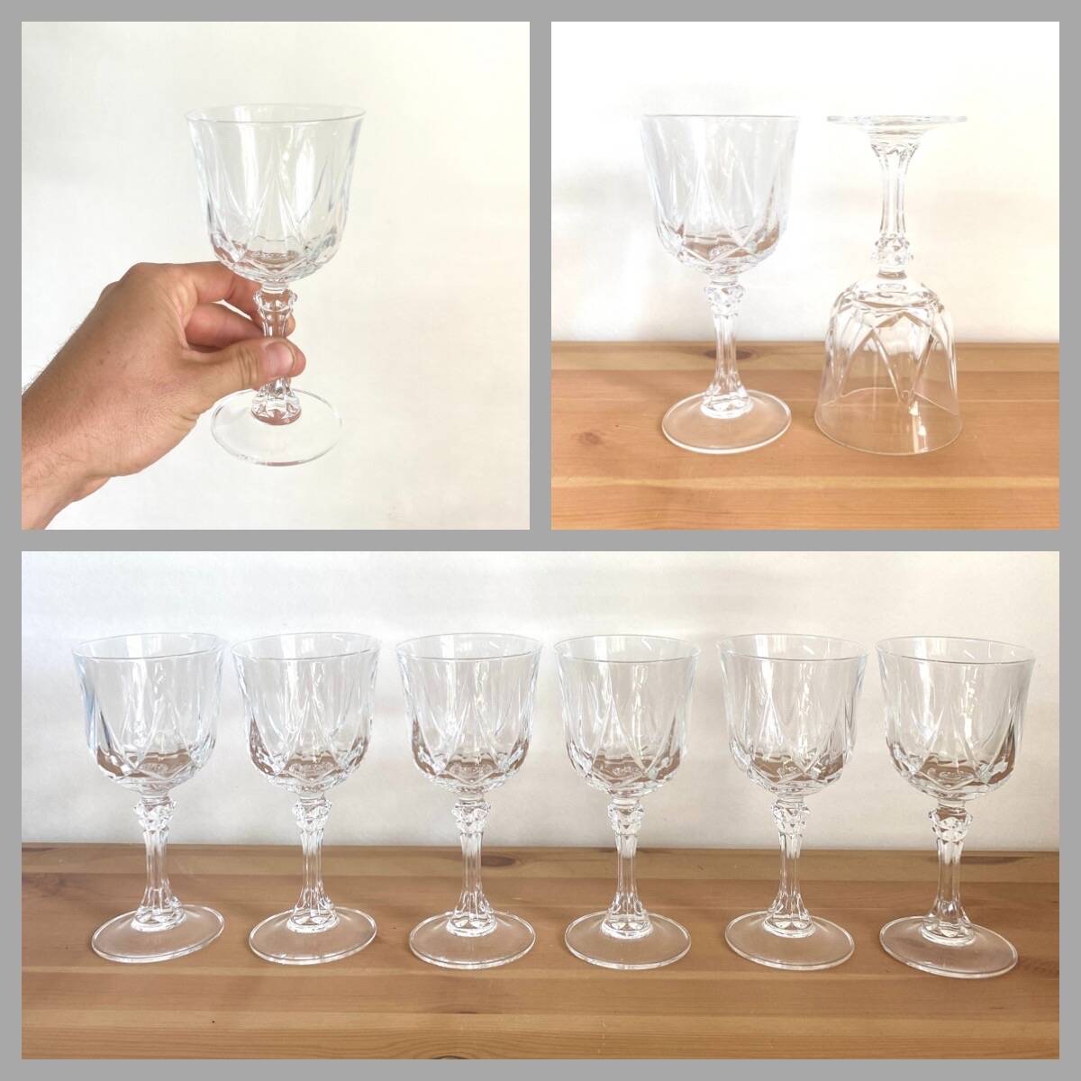 Verres à eau - cristal d’arques  - modele Auteuil - Vintage