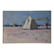 Watercolor Painting Seaside Normandy Beach? monogram 1957
