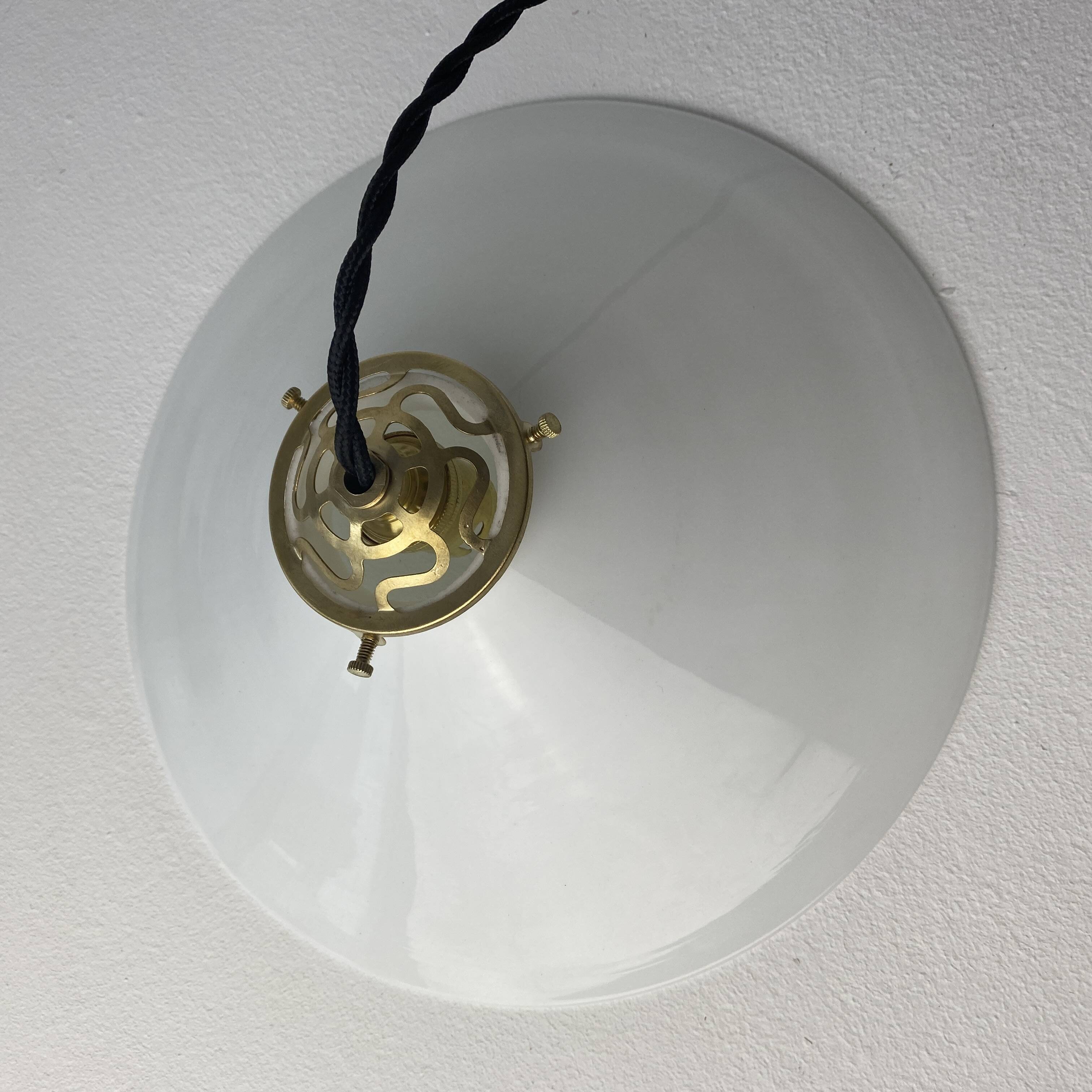 Old conical pendant in vintage opaline