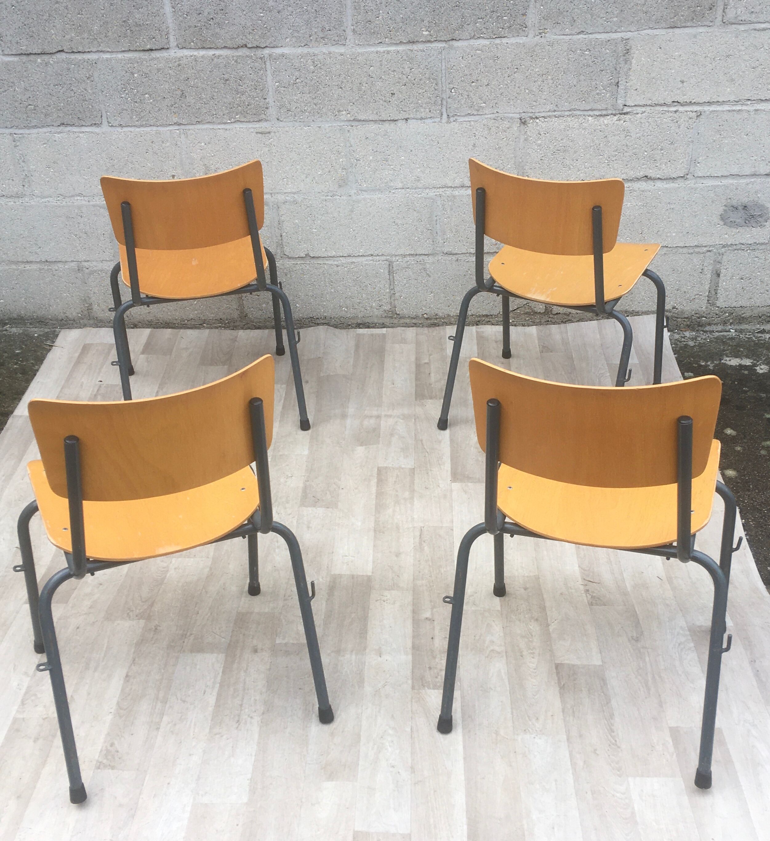 Set of 4 vintage Dutch chairs