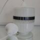 Vintage pendant lamp in glaze, with raised black decoration, 1980s.