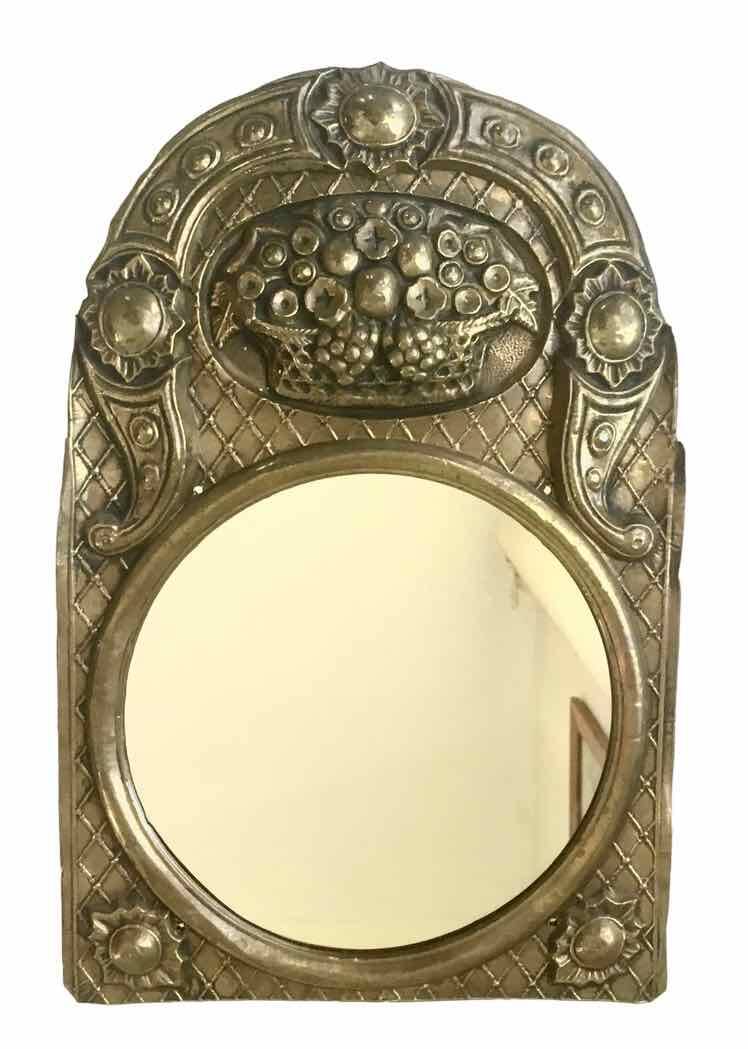 Vintage brass frame mirror