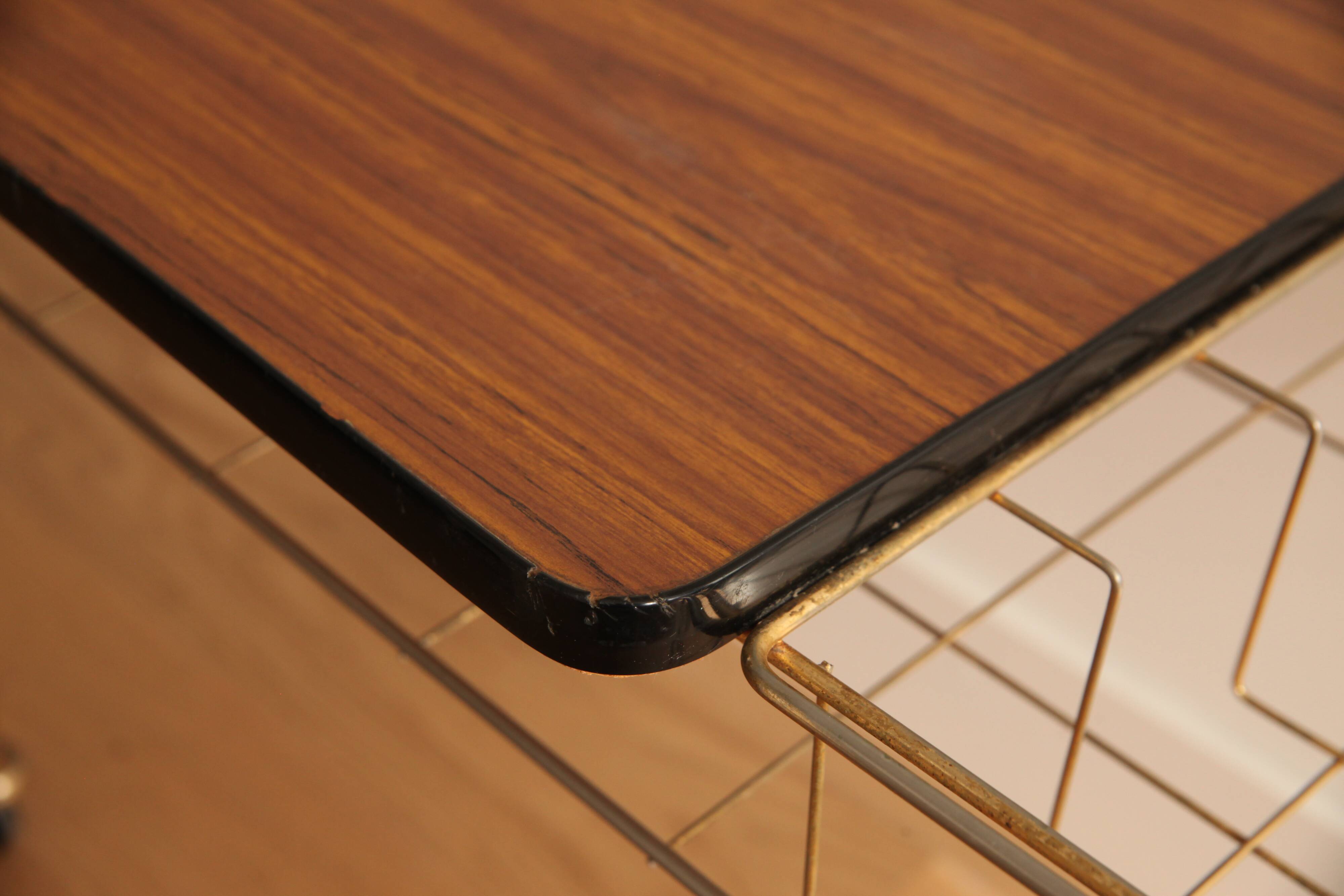 Serving table on wheels formica tray