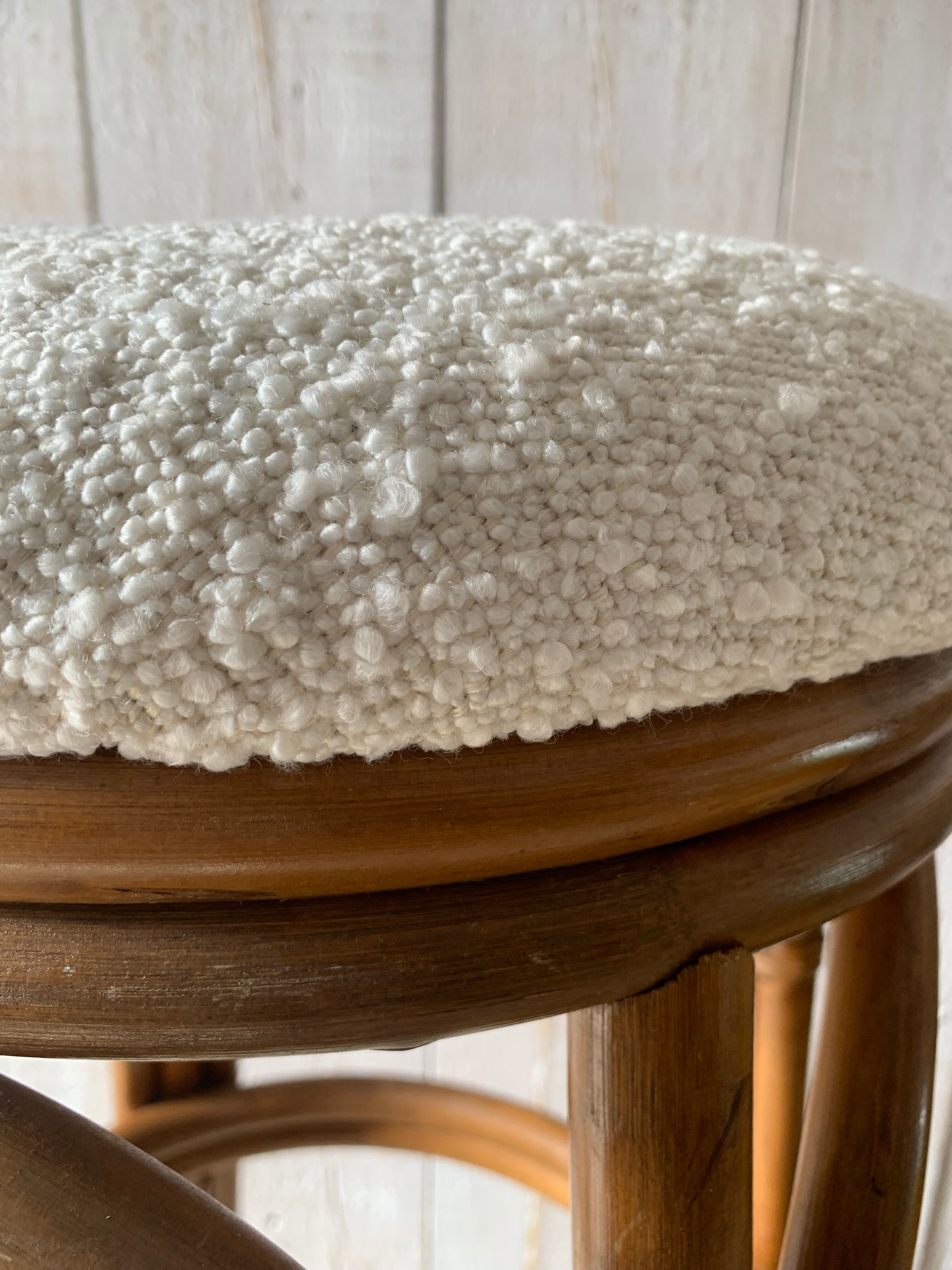 Pair of rattan stools