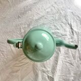 Vintage green enameled sheet metal coffee pot