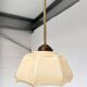 Curved glass Art Deco ceiling lamp, 1930s