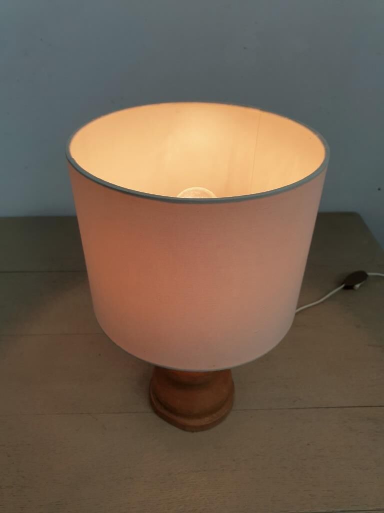 Lampe vintage en bois naturel