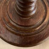 Turned wooden lamp foot in the shape of a warhead