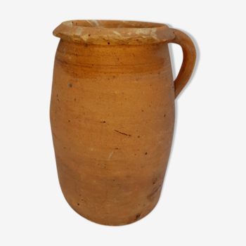 Ancien pot en terre cuite avec anse haut 23 cm