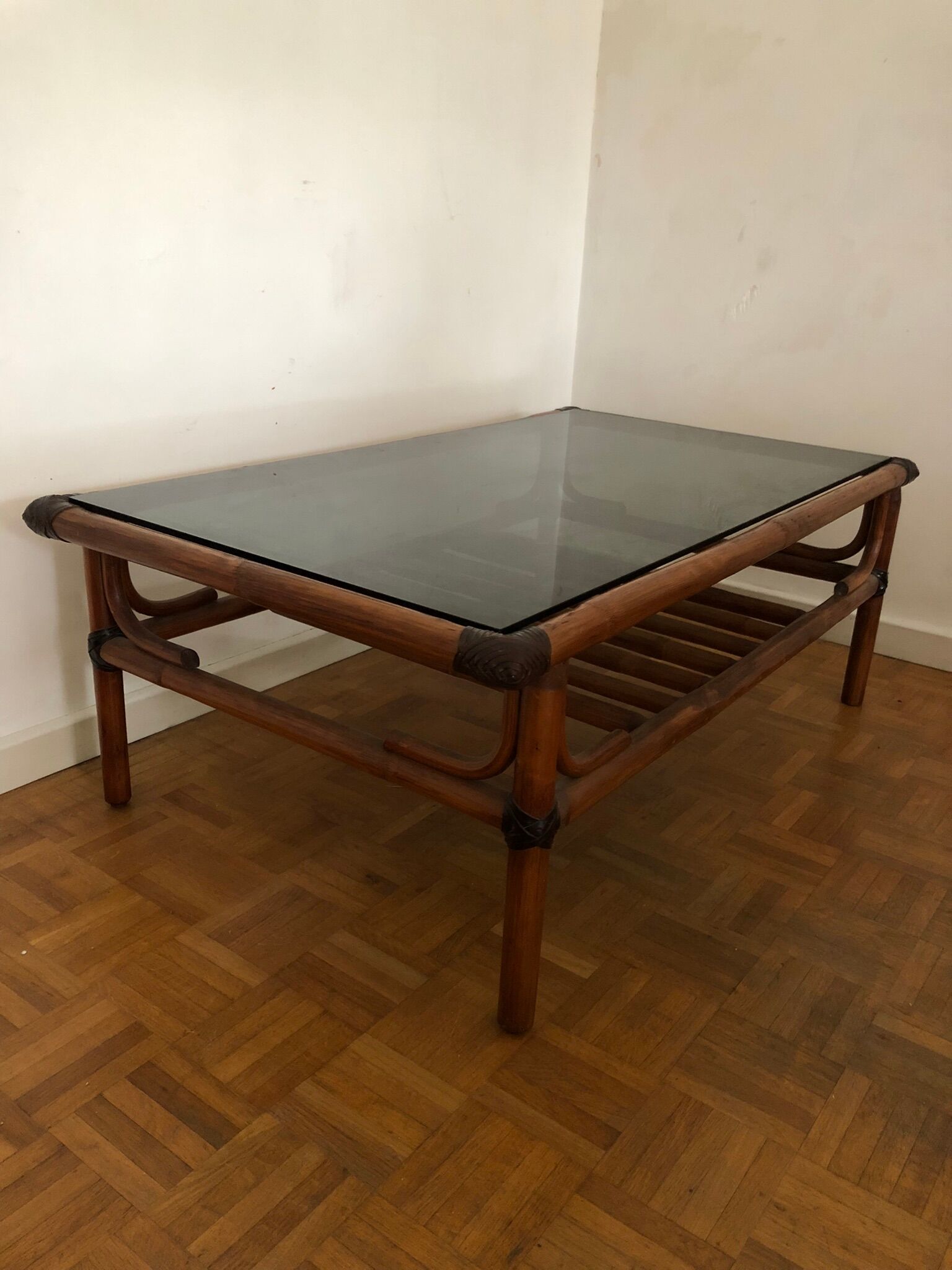 Vintage bamboo coffee table