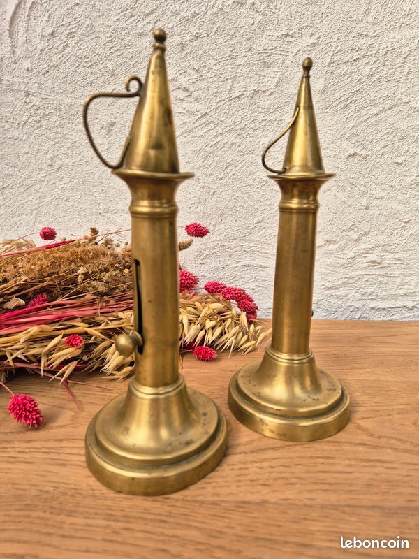 Bougeoirs vintage laiton