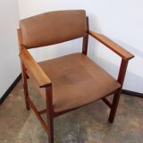 1960s Scandinavian armchair – rosewood, leather, vintage