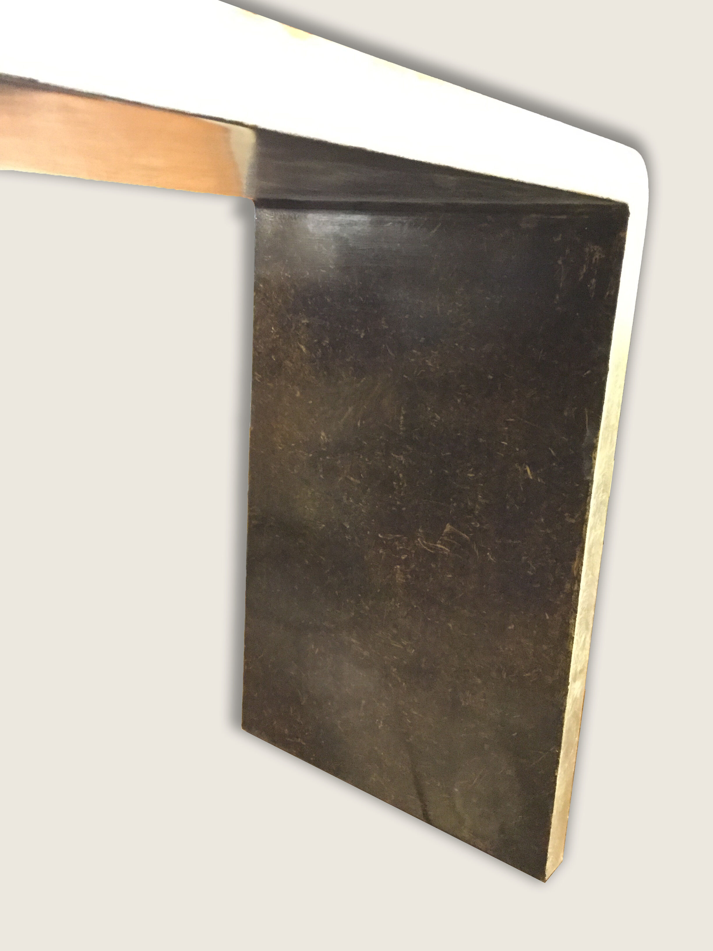 Yellow and white gold lacquer coffee table