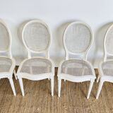 4 Louis XVI style fluted chairs