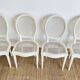 4 fluted chairs in Louis XVI style