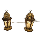 Ensemble de lumières mauresques vintage | Laiton | Années 1970