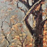 Oil on canvas of an autumn landscape - Reproduction by Robert Wood