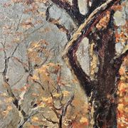 Oil on canvas of an autumn landscape - Reproduction by Robert Wood